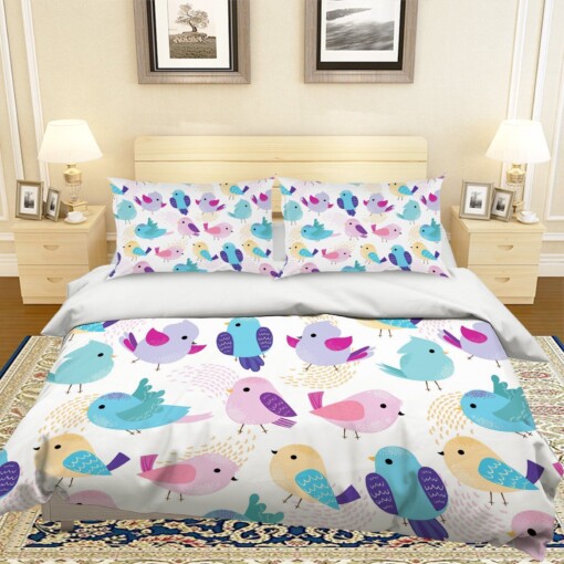 3d Cartoon Bird Bedding Set Bedding Sets Duvet Cover Bedroom