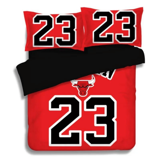 Chicago Basketball Logo Bulls Michael Basketball Jordan Duvet Cover Bedding