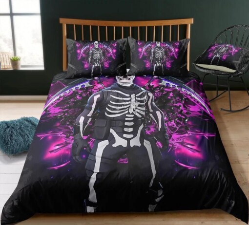 Fortnite Team Skull Trooper 24 Duvet Cover Pillowcase Bedding Sets