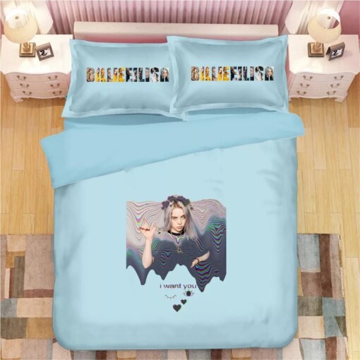 Billie Eilish Bellyache 4 Duvet Cover Pillowcase Bedding Sets Home