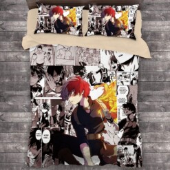 Comic My Hero Academia Todoroki Shoto 1 Duvet Cover Quilt