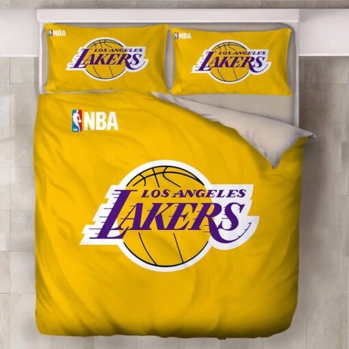 Basketball Los Angeles Lakers Basketball Club Duvet Cover Bedding Set