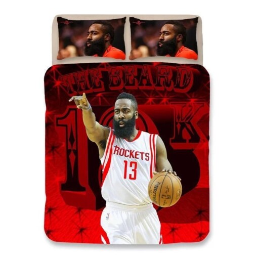 Basketball Houston Rockets James Harden 13 Basketball 1 Duvet Cover