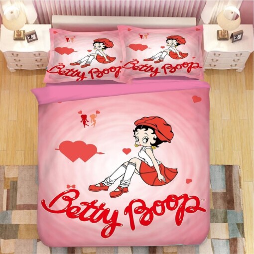 Betty Boop 5 Duvet Cover Pillowcase Bedding Sets Home Bedroom