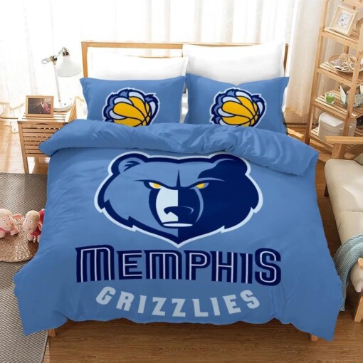 Basketball Memphis Grizzlies Basketball 8 Duvet Cover Pillowcase Bedding Sets