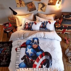 Captain America Bedding Sets Duvet Cover Bedroom Quilt Bed Sets