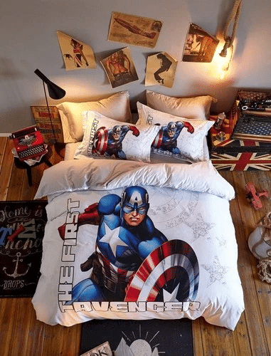 Captain America Bedding Sets Duvet Cover Bedroom Quilt Bed Sets