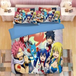 Fairy Tail 1 Duvet Cover Pillowcase Bedding Set Quilt Bed