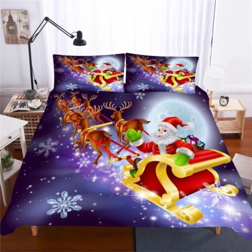 Christmas Santa Claus 13 Duvet Cover Quilt Cover Pillowcase Bedding