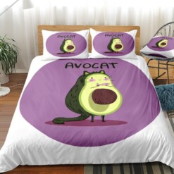 Avocat Purple Circle Duvet Cover Bedding Set