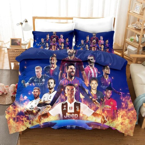 Football Uefa Champions League 13 Duvet Cover Pillowcase Bedding Sets