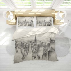 3d City Building Artwork Bedding Set Bedding Sets Duvet Cover