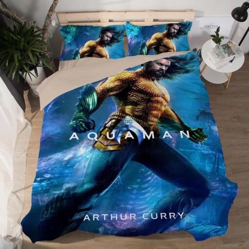 Aquaman 4 Duvet Cover Pillowcase Bedding Set Quilt Bed Sets
