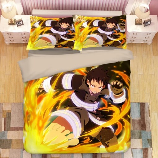 Enn Enn No Shouboutai Fire Force 16 Duvet Cover Pillowcase