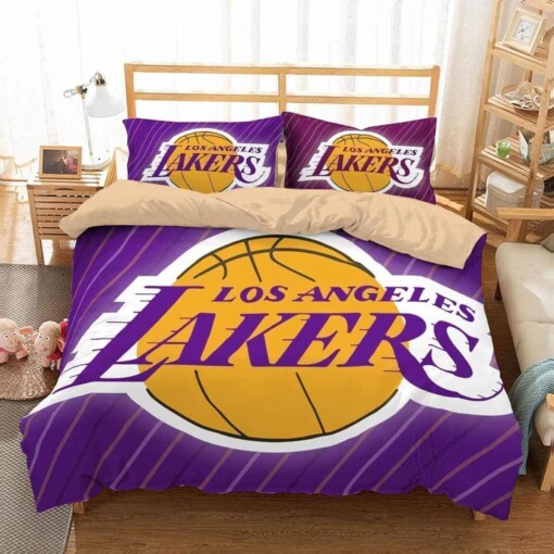 3d Los Angeles Lakers Duvet Cover Bedding Sets 1 Quilt