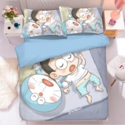 Doraemon 18 Duvet Cover Pillowcase Bedding Sets Home Bedroom Decor