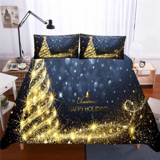 2019 Christmas Santa Claus 4 Duvet Cover Pillowcase Bedding Sets