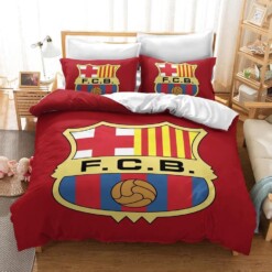 Barcelona Football Club 13 Duvet Cover Pillowcase Bedding Sets Home