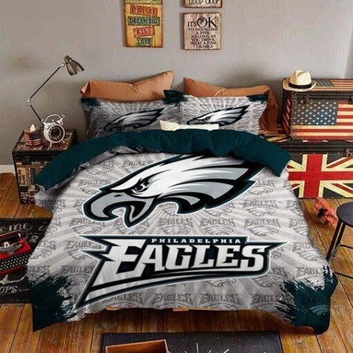 3d Philadelphia Eagles Logo Duvet Cover Bedding Set Quilt Bed