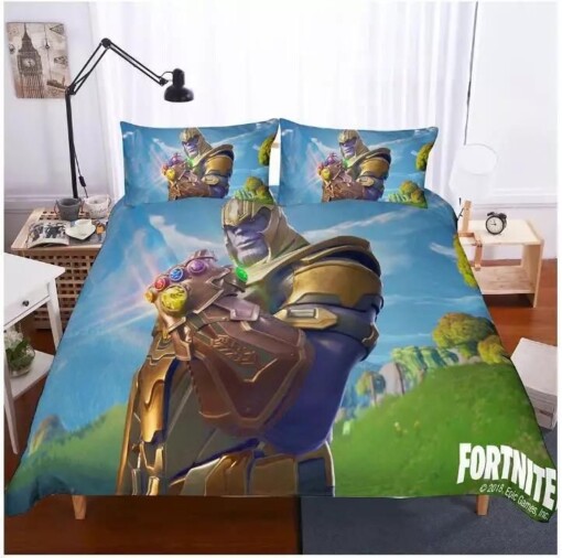 Fortnite Team Thanos 27 Duvet Cover Quilt Cover Pillowcase Bedding