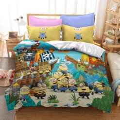 Despicable Me Minions 21 Duvet Cover Quilt Cover Pillowcase Bedding