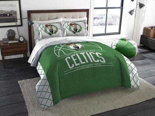 Boston Celtics Bedding Set 1 Duvet Cover 038 2 Pillow