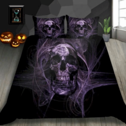 3d Purple Skull Bedding Sets Duvet Cover Bedroom Quilt Bed