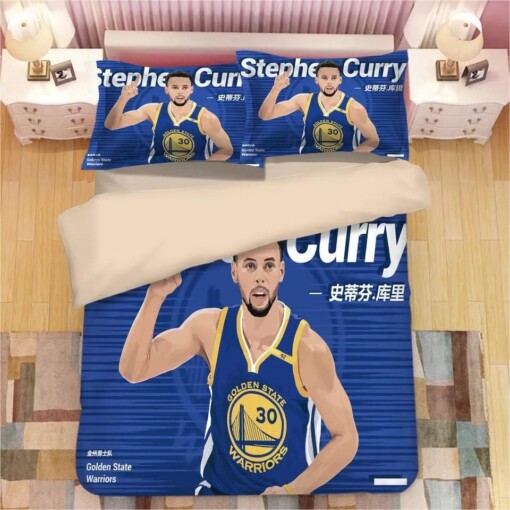 Basketball Golden State Warriors Stephen Curry Basketball 13 Duvet Cover