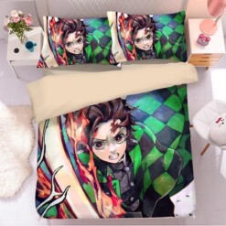 Demon Slayer Kimetsu No Yaiba 43 Duvet Cover Pillowcase Bedding