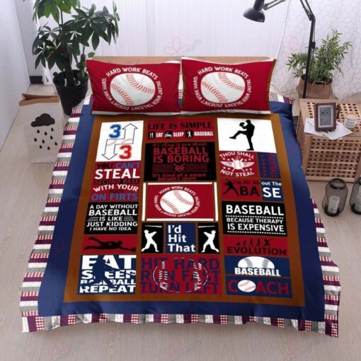 Baseball Coach Printed Bedding Set Bedding Sets Duvet Cover Bedroom