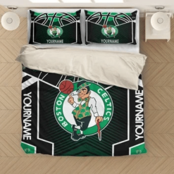 Customize Boston Celtics Bedding Sets Duvet Cover Bedroom Quilt Bed