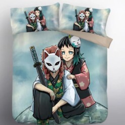 Demon Slayer Kimetsu No Yaiba Sabito Makomo 9 Duvet Cover