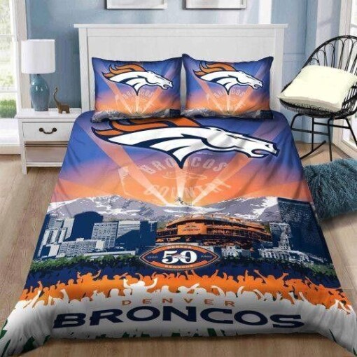 Denver Broncos American Football Customize Duvet Cover Bedding Set Quilt