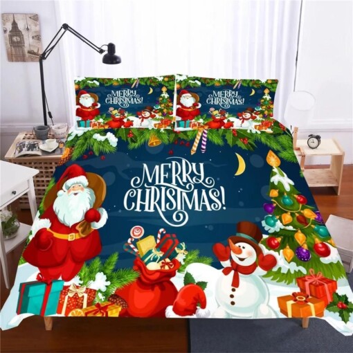 2019 Christmas Santa Claus 9 Duvet Cover Pillowcase Bedding Sets