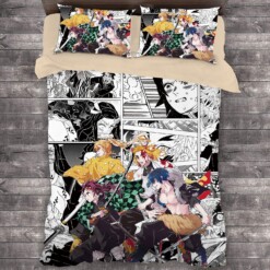 Comic Demon Slayer 10 Duvet Cover Quilt Cover Pillowcase Bedding