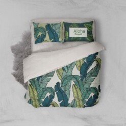 3d Banana Leaves Bedding Set Bedding Sets Duvet Cover Bedroom