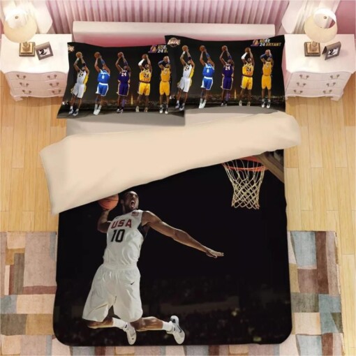 Basketball Lakers Kobe Bryant Basketball 6 Duvet Cover Pillowcase Bedding