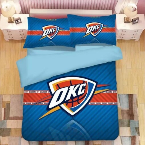Basketball Oklahoma City Thunder Okc Basketball 13 Duvet Cover Quilt