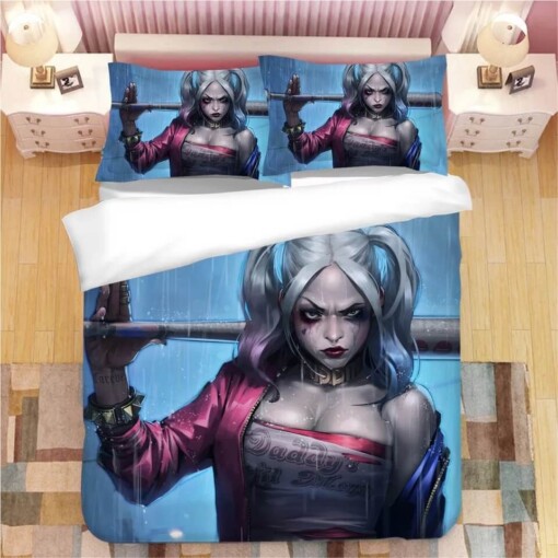 Dc Harley Quinn 2 Duvet Cover Pillowcase Bedding Set Quilt Bed