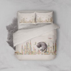 3d City Building Bedding Set Bedding Sets Duvet Cover Bedroom