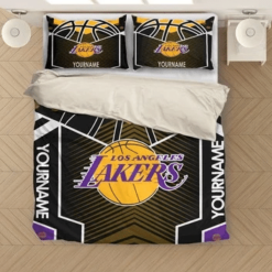 Customize Los Angeles Lakers Bedding Sets Duvet Cover Bedroom Quilt