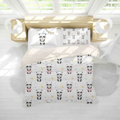3d Cartoon Panda Bedding Set Bedding Sets Duvet Cover Bedroom