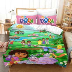 Dora The Explorer 4 Duvet Cover Quilt Cover Pillowcase Bedding