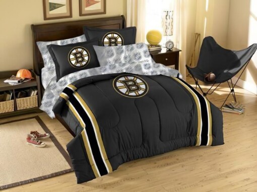 Nhl Boston Bruins Logo Bedding Sports Bedding Sets Bedding Sets