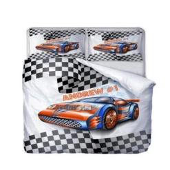 Personalized Race Car Comforter Bedding Sets Duvet Cover Bedroom Quilt