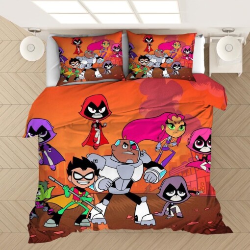 Teen Titans Go 3 Duvet Cover Quilt Cover Pillowcase Bedding