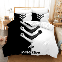 No Racism 3 Duvet Cover Pillowcase Bedding Sets Home Bedroom