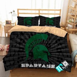 Ncaa Michigan State Spartans 3 Logo N 3d Duvet Cover