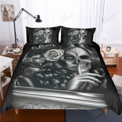 Skull Art 03 Bedding Sets Duvet Cover Bedroom Quilt Bed
