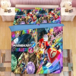 Super Smash Bros Ultimate Mario 14 Duvet Cover Pillowcase Bedding